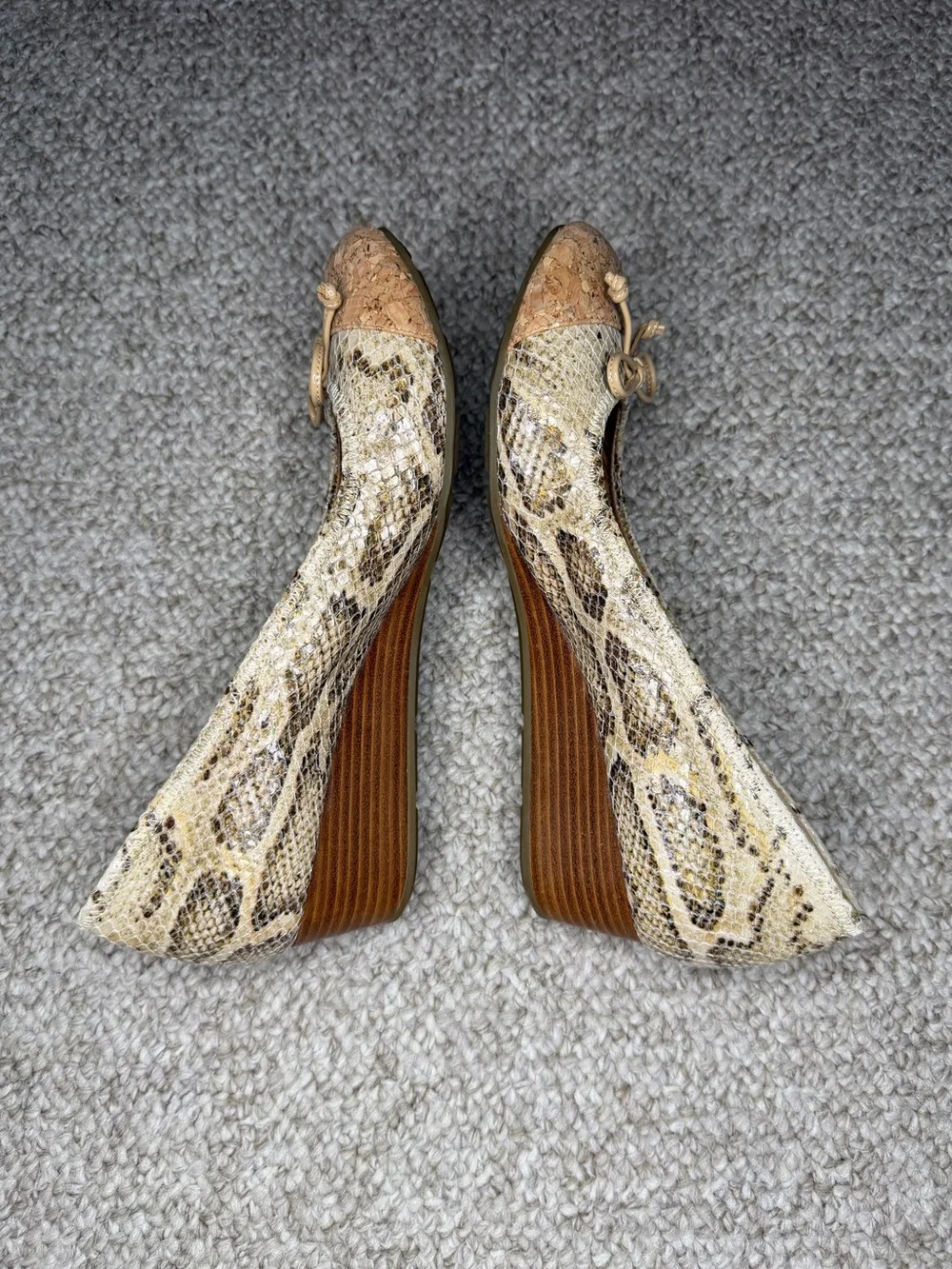 NWOT Cole Haan faux snake skin wedges